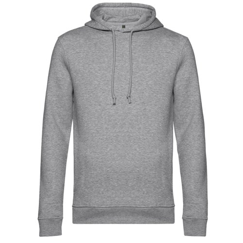 Sweat  capuche gris chin en coton biologique et polyester recycl avec capuche et cordon de serrage.