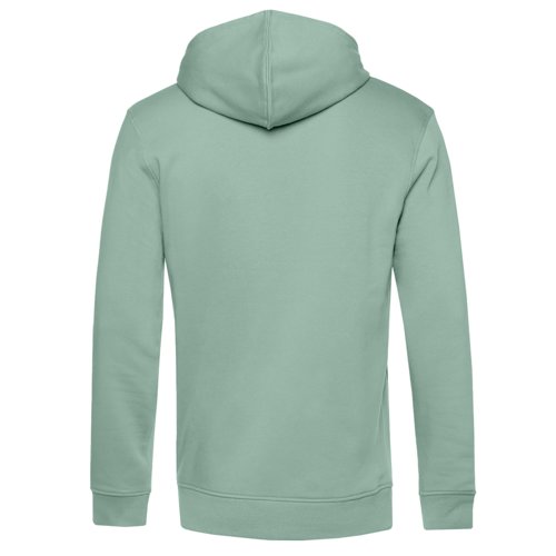 Sweat  capuche vert menthe pour homme en coton et polyester recycl.