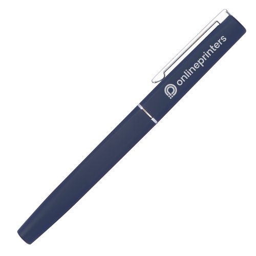 Ensemble d'criture bleu fonc avec stylo  bille et tui.