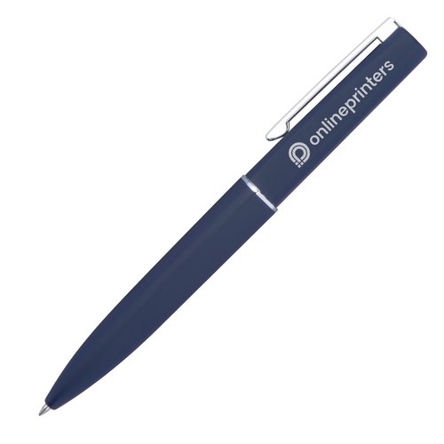 Ensemble d'criture bleu fonc avec stylo  bille et tui.