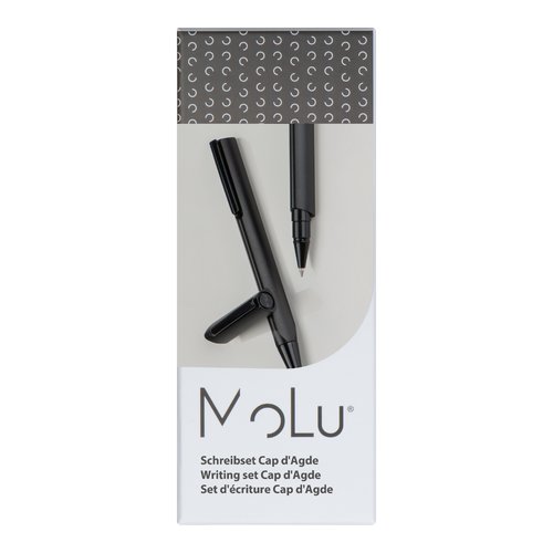 Ensemble d'criture noir avec deux stylos.
