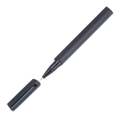Set d'criture noir en plastique avec stylo et tui.