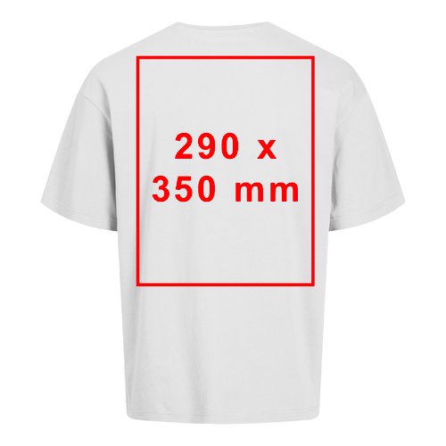 T-shirt blanc en coton coupe oversize, Unisexe.