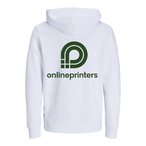 Sweat  capuche blanc en coton biologique et coton recycl.