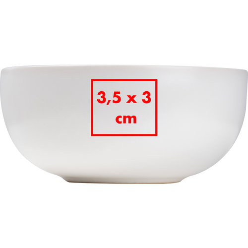 Bol en céramique blanche, lavable au lave-vaisselle et adapté au micro-ondes.