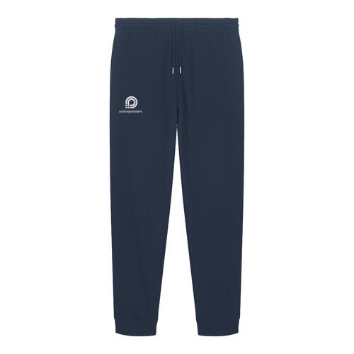 Pantalon de jogging bleu marine en coton biologique avec cordon de serrage.