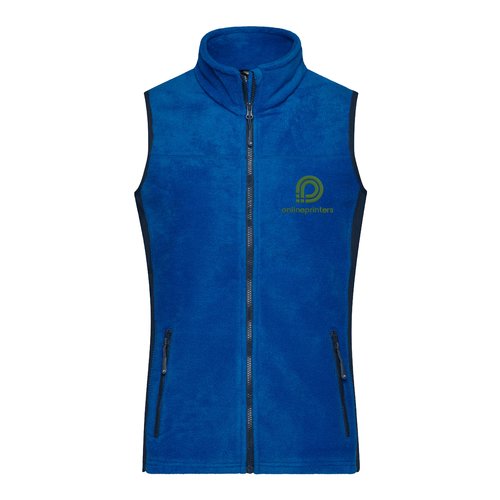 Veste en polaire bleue pour femmes avec fermeture clair intgrale et poches.