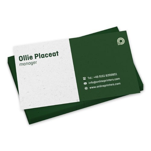 Cartes de visite en papier naturel, imprimables recto verso.