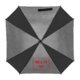 Parapluie automatique gris avec housse et poigne.