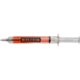 Stylo  bille en plastique transparent en forme de seringue avec clip.
