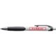 Stylo  bille multicolore avec clip et bouton poussoir.