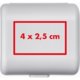 Adaptateur de voyage blanc avec mécanisme pliable.