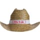 Chapeau de paille avec bande optionnelle.