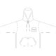 Veste sweat  capuche avec fermeture clair intgrale et poches kangourou.