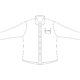 Chemise claire en coton  manches longues et patte boutonne.