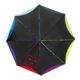 Parapluie automatique noir avec des accents colors.