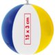 Ballon de plage multicolore en plastique.