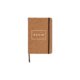 Carnet en lige avec fermeture lastique et marque-page en ruban.