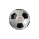 Ballon de foot noir et blanc en matriau synthtique.