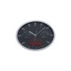 Horloge murale noire avec thermomtre et hygromtre.
