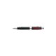 Stylo  bille en mtal noir avec fonction tactile et clip.