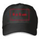 Casquette noire en tissu avec visire pr-courbe et fermeture rglable.