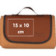 Couverture de pique-nique marron en polaire avec poigne de transport.