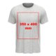 T-shirt gris en coton avec manches courtes et col rond.