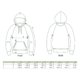 Sweat  capuche unisexe en tissu avec capuche et poche kangourou.