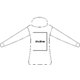 Sweat  capuche blanc pour femmes en tissu mlang avec capuche et poche kangourou.