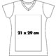 T-shirt en coton  col en V pour femmes.