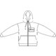 Veste  capuche pour femmes avec fermeture clair intgrale et poche kangourou.