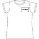 T-shirt blanc en tissu pour femmes avec manches courtes.