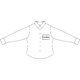 Blouse Oxford pour femme avec manches longues et patte boutonne.