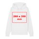 Sweat  capuche blanc en tissu avec capuche et poche kangourou.