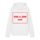 Sweat  capuche blanc en tissu avec capuche et poche kangourou.