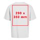 T-shirt blanc en coton coupe oversize, Unisexe.