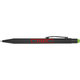 Stylo  bille en mtal noir avec fonction tactile et clip.