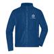 Veste polaire en polyester bleu roi avec fermeture �clair int�grale et poches lat�rales pour hommes.