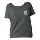T-shirt anthracite en coton biologique pour femmes.