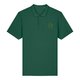 Polo vert en coton pour homme avec manches courtes.