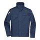 Veste de travail bleu marine en mlange polyester-coton avec poches multiples.