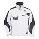 Veste de travail bicolore en polyester-coton de conception unisexe avec poches.