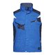 Gilet de travail bleu en mlange polyester-coton avec plusieurs poches.