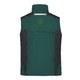 Gilet de travail vert fonc en mlange polyester-coton, unisexe.