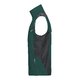 Gilet de travail vert fonc/noir en mlange polyester-coton avec poches zippes.