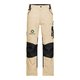 Pantalon de travail beige/noir en mlange polyester-coton avec poches.