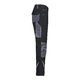 Pantalon de travail noir et gris en mlange polyester-coton avec plusieurs poches.