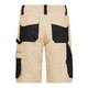Short de travail beige/noir en mlange de coton avec de nombreuses poches.