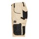 Shorts beige et noir en polyester-coton avec de nombreuses poches.